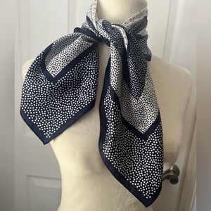Nice Navy & White Polka Dots Scarf